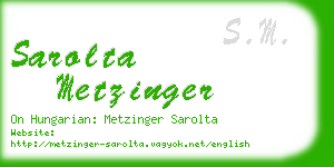 sarolta metzinger business card